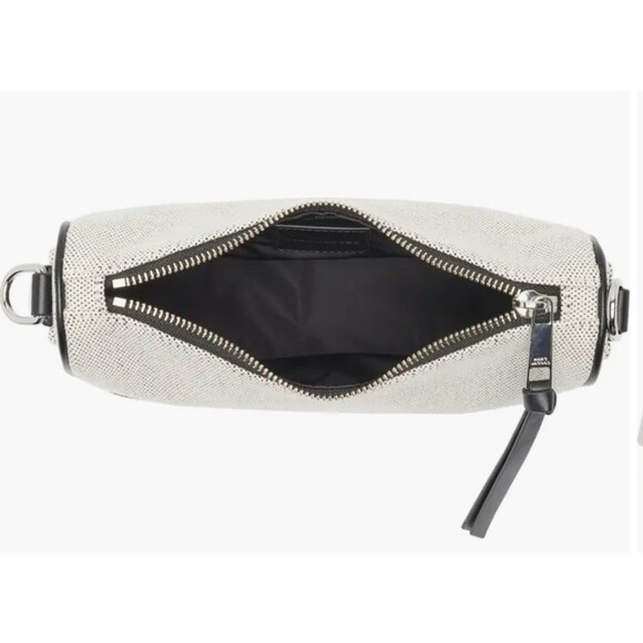 New Marc Jacobs Convertible Canvas Shoulder Bag Beige /Black - Picture 5 of 6